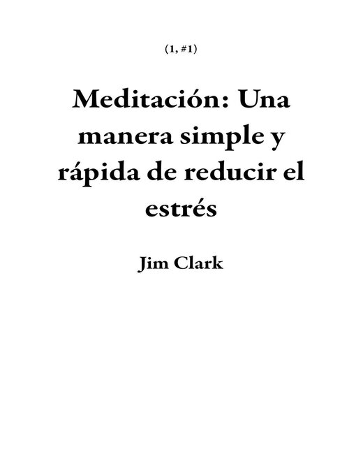 Title details for Meditación by Jim Clark - Available